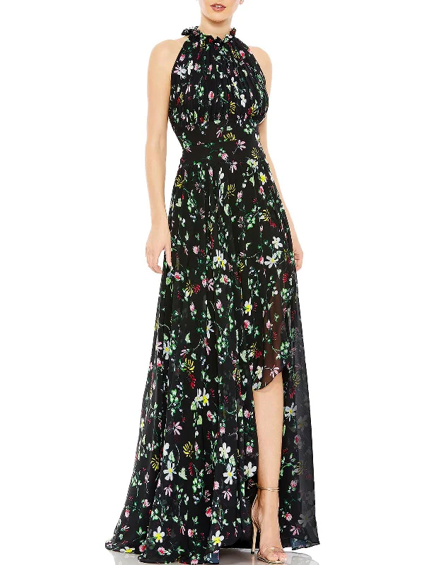 Relaxed And Casual Womens Floral Print Maxi Evening Dress