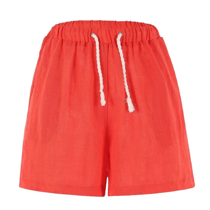 Denim Design Women's Hannah Short In Coral Linen