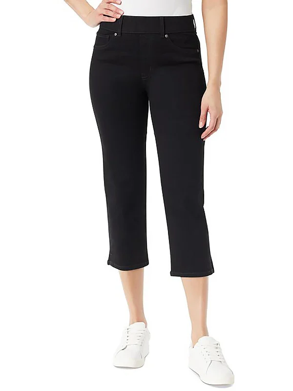 European And American Style Womens High Rise Stretch Capri Jeans