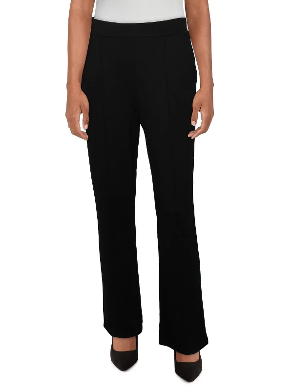 High-end Fabrics Womens High Rise Work Wear Straight Leg Pants
