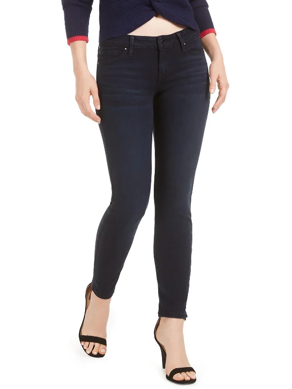 Warm And Comfortable Womens Low Rise Dark Wash Skinny Jeans