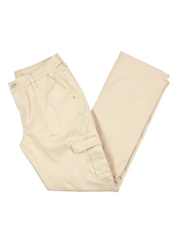 Lazy Style Womens Mid Rise Deep Pocket Cargo Pants