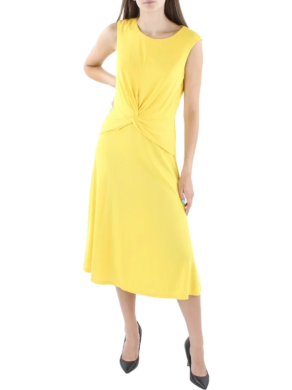 Versatile Items Womens Stretch Midi Shift Dress