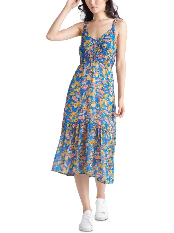 Elegant And Noble Womens Tiered V-neck Sundress