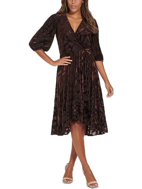 Youthful Womens Velvet Burnout Cocktail and Party Dress