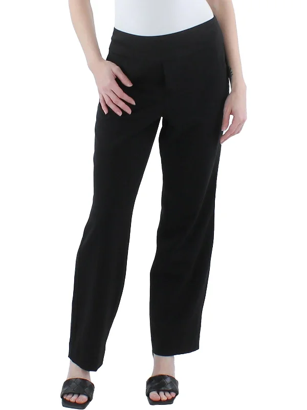 French Style Work It Womens Knit Casual Straight Leg Jeans