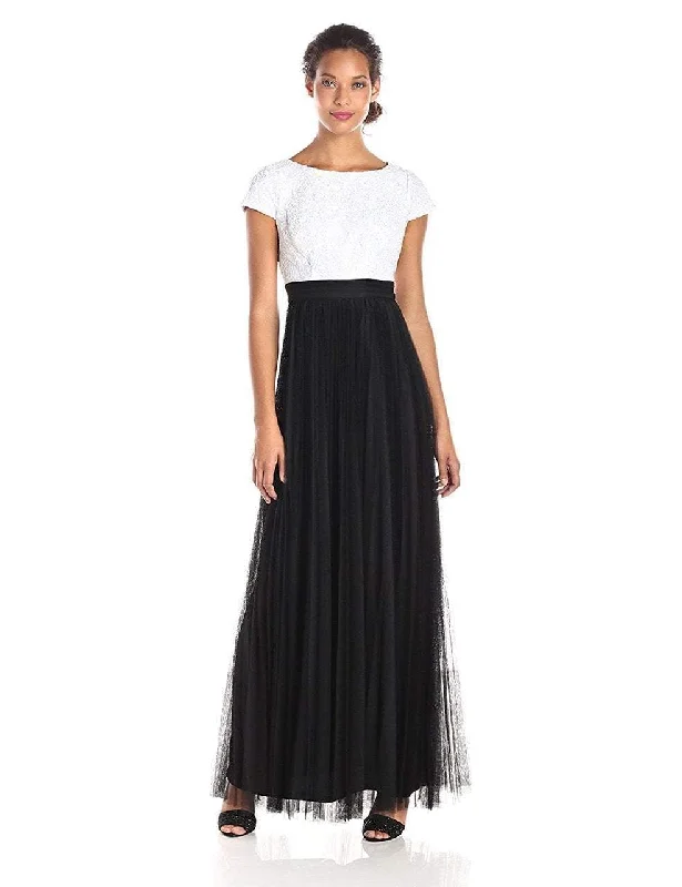 Lazy Style Adrianna Papell - Embroidered Floral A-line Tulle Dress 81907380SC