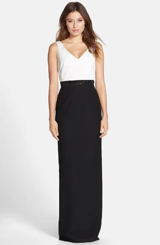 Minimalism Adrianna Papell - Long Beaded Waist Dress with Bolero 81907700SC