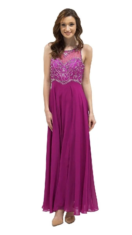 Beautiful Romance Decode 1.8 - Beaded Racerback A-Line Evening Gown 184057SC