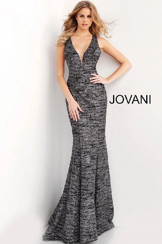 Jovani 45811 Prom Long Glitter Jersey Formal Dress