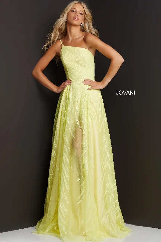 Jovani 07251 One Shoulder Long Prom Gown