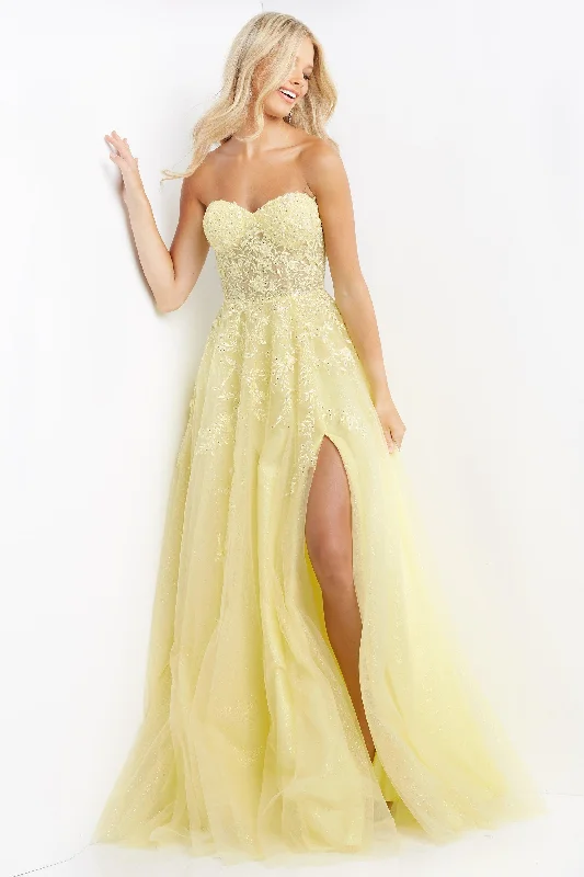 Simple Style Jovani 05811 Strapless Long Prom Dress