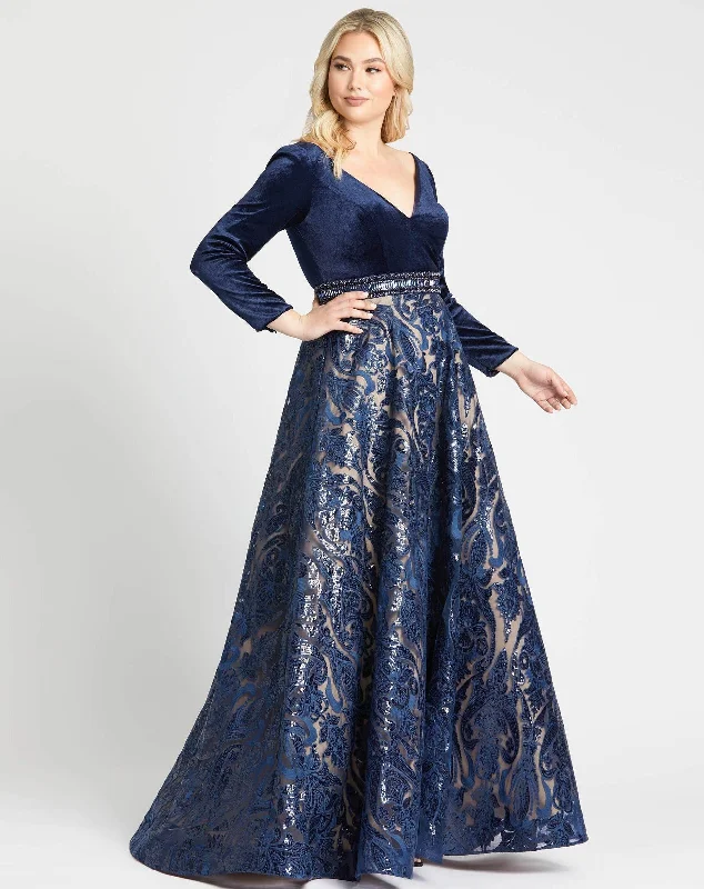 Free And Casual Mac Duggal 67891 Fabulouss Long Plus Size Dress