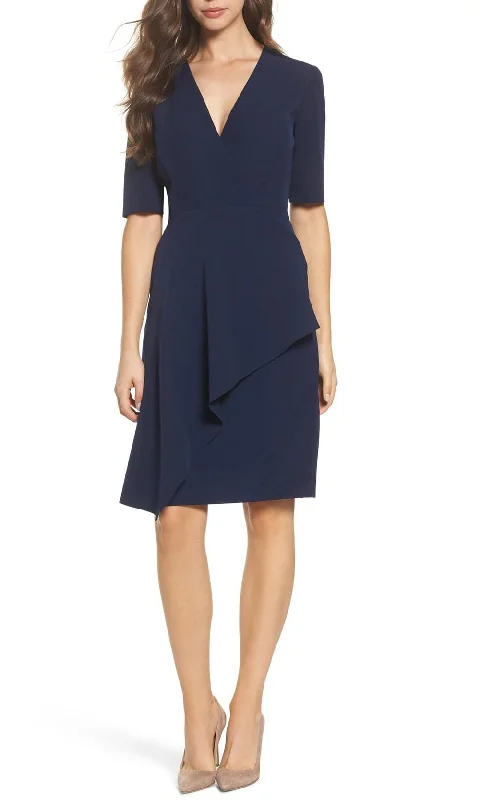 Lazy Style Maggy London - G3278MSC V Neck Wrap Dress