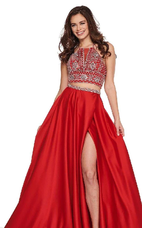 Sports Cool Rachel Allan Prom Long Halter Formal Dress 6497