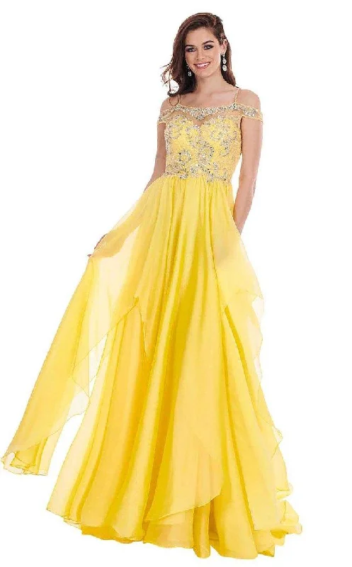 Unique Design Rachel Allan Long Off Shoulder Prom Dress  6591