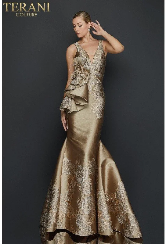 Simple And Comfortable Terani Couture 2011E2056 Sleeveless Long Formal Prom Dress